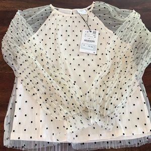Zara polka dot shirt
